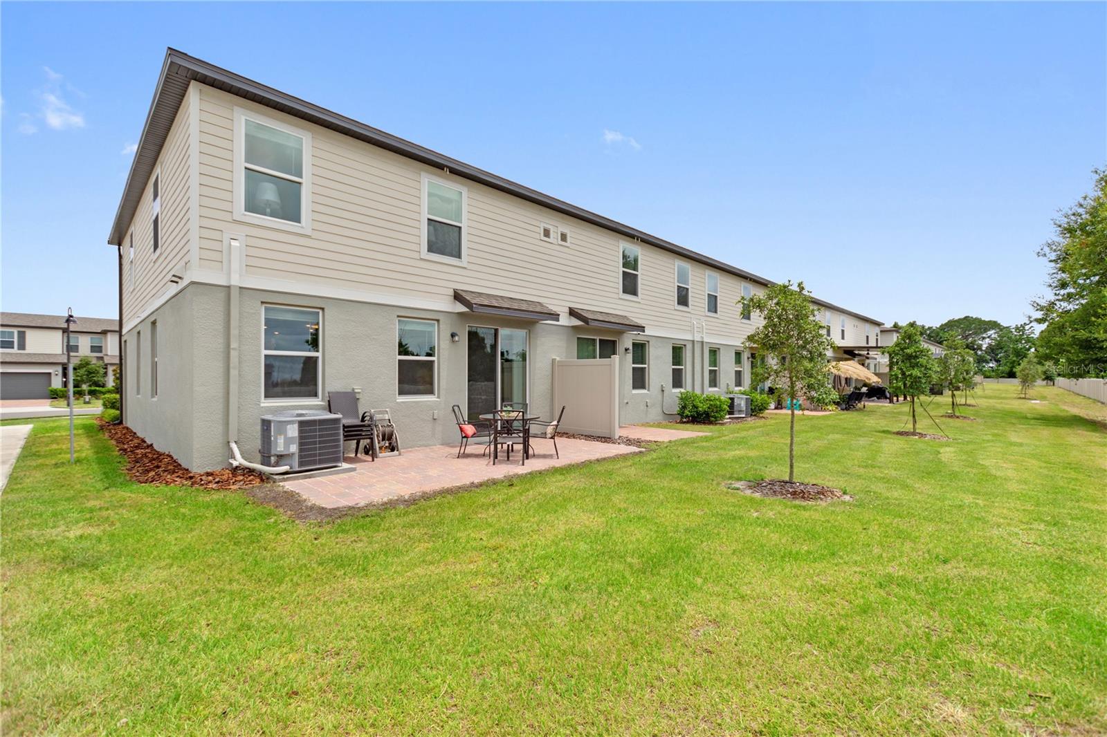 Backyard with paver patio