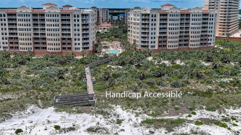 Handicap accessible private walkway to the beach!