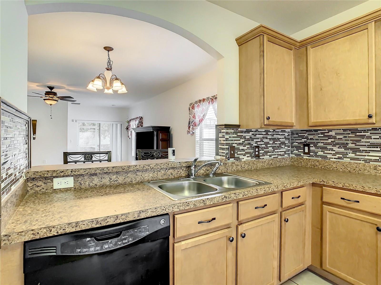 View from Kitchen to Great Room