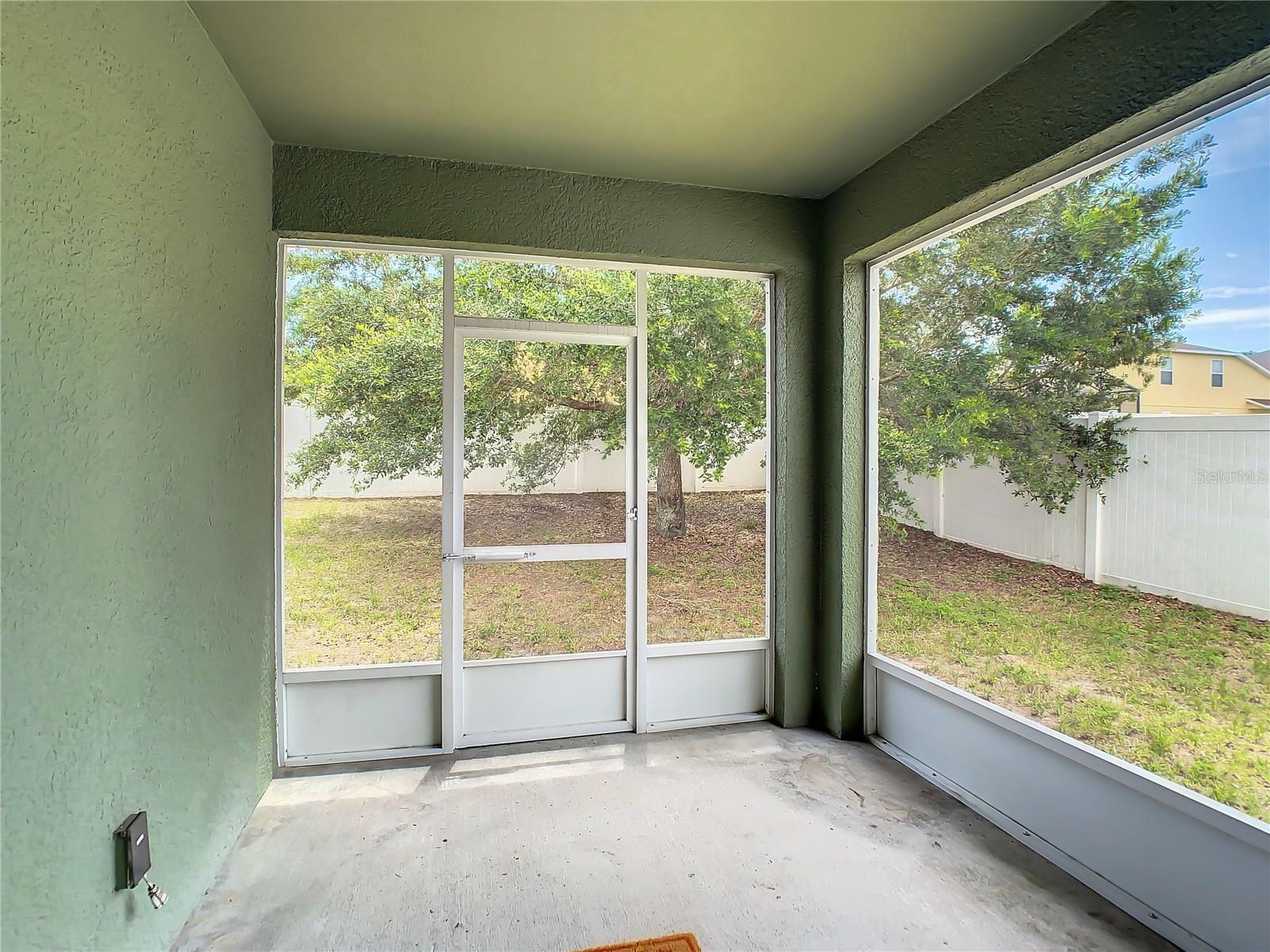 Another View of the Screened Patio