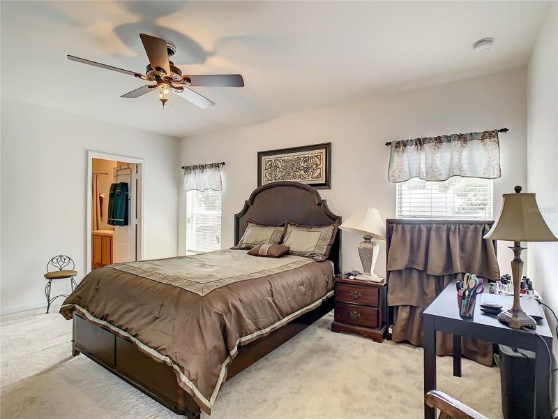 View of Main Bedroom and Bathroom from Door