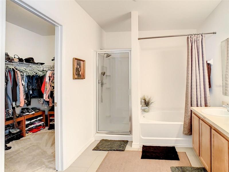 Main Bathroom and Walk In Closet