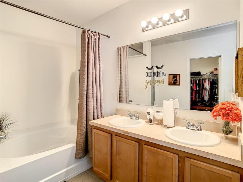 View of Main Bedroom Tub and Dual Sinks