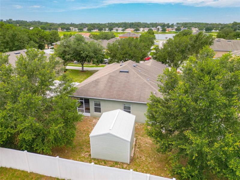 Overhead Rear View of Property