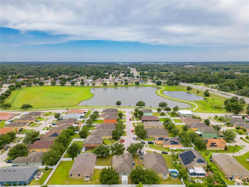 Overhead View of Neighborhood Walking Trail