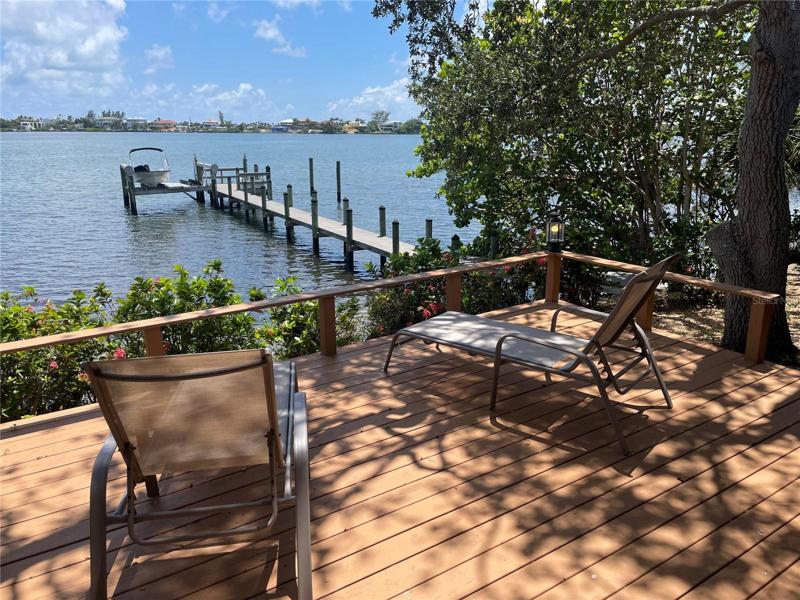 Sun deck with view of Blackburn Bay & Casey Key.