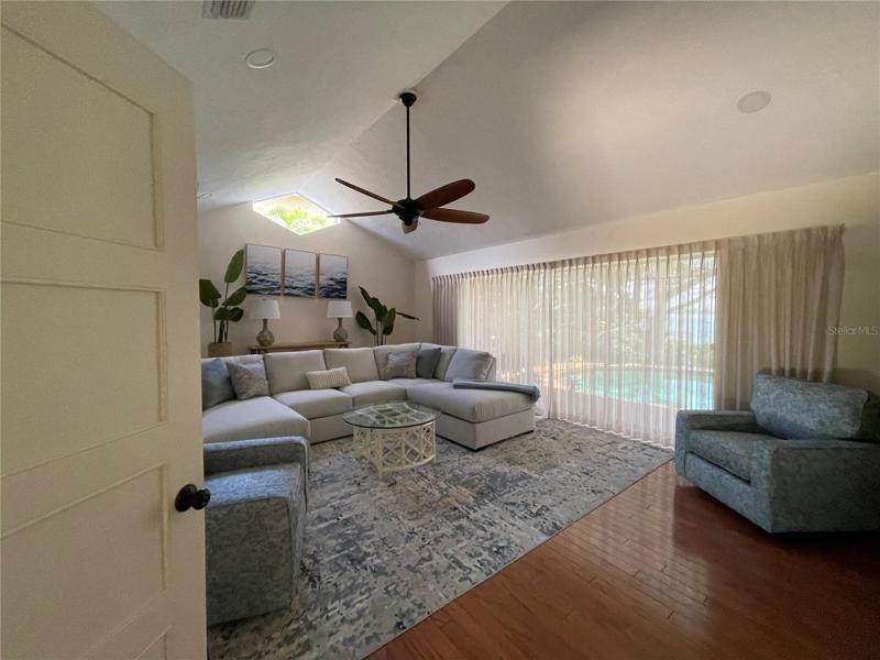 Looking into living room from foyer.