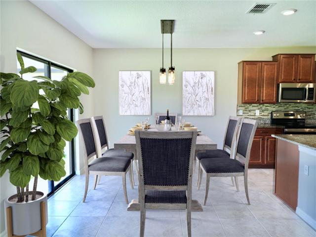 Virtually Staged, Dining Room/Kitchen Area
