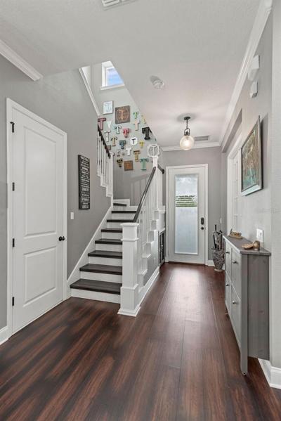 Entryway and stairs to the second floor.