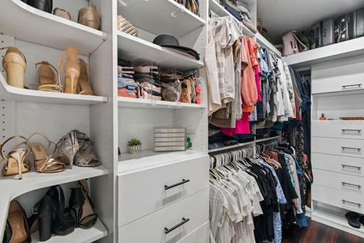 Owners  designer closet.