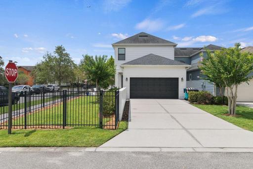 Large driveway.