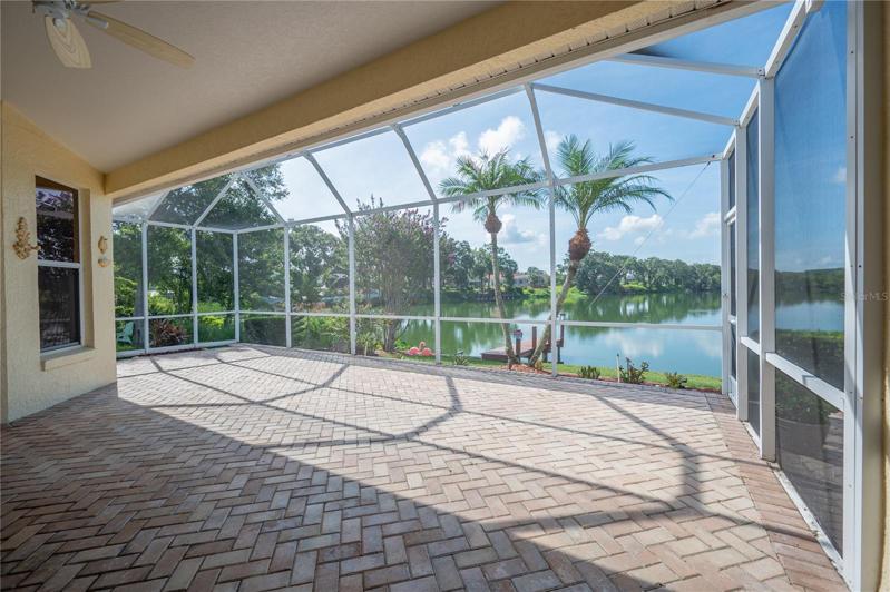 Screend lanai accessible from Master Bedroom, Living Room and Breakfast Nook