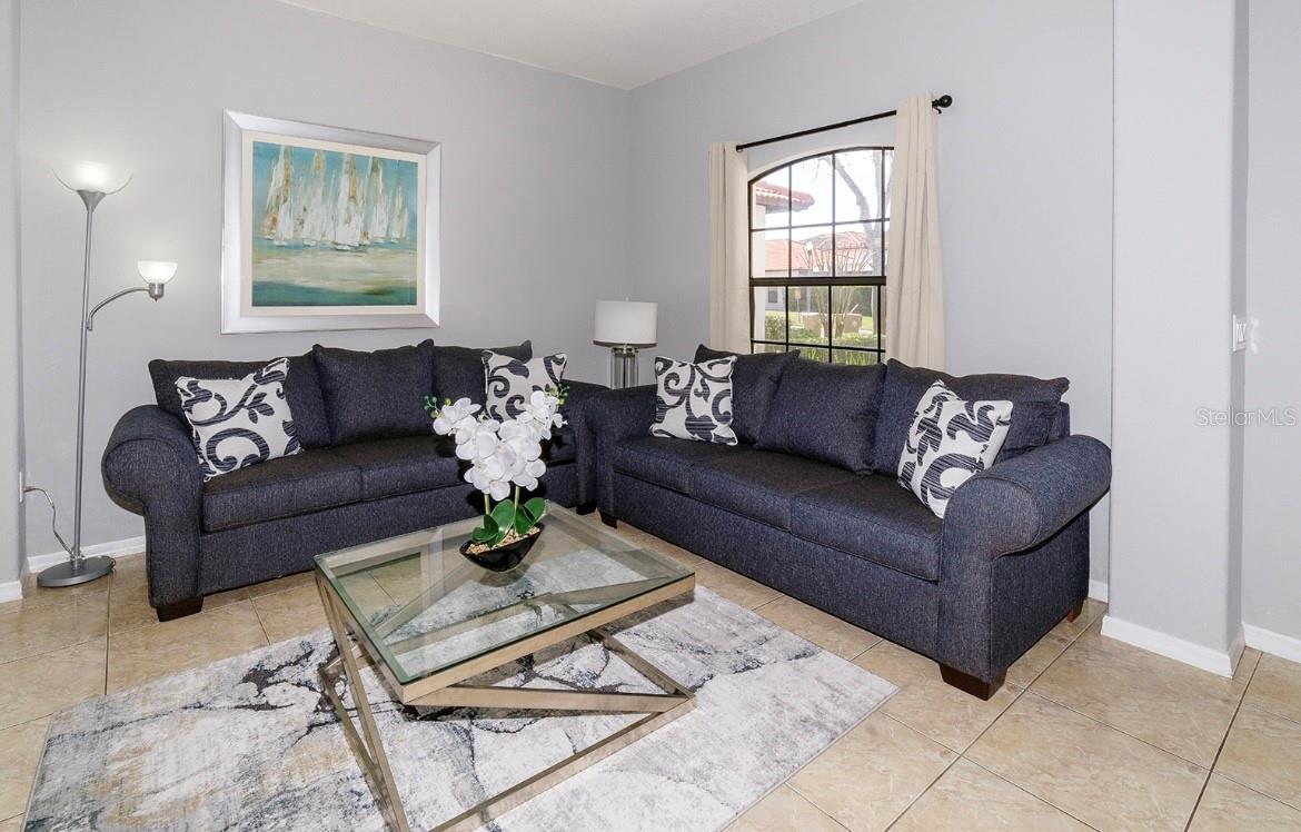 Living area off of dining