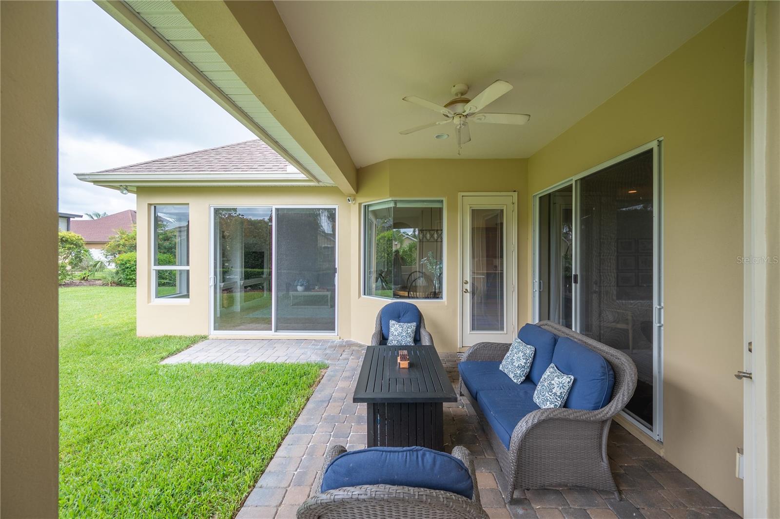 Outdoor paver lanai