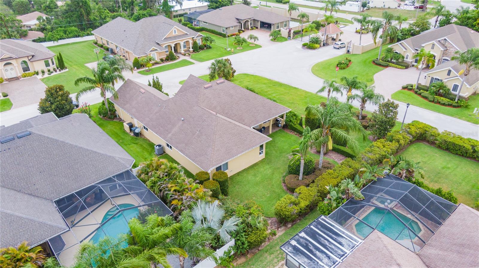 Aerial view of home