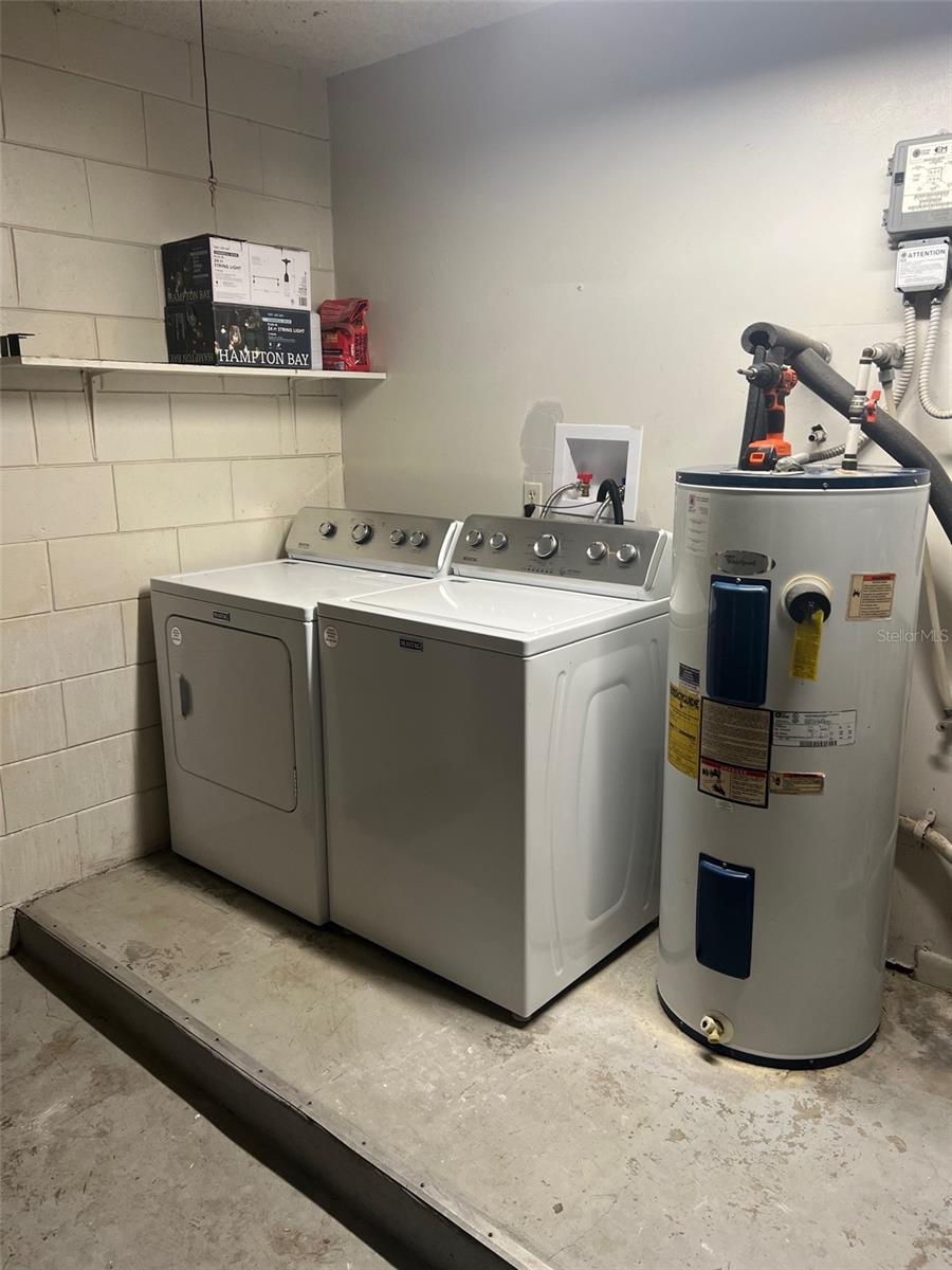 Laundry in garage