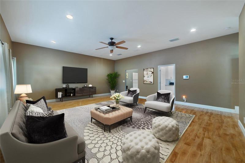 FAMILY ROOM. Virtually Staged.