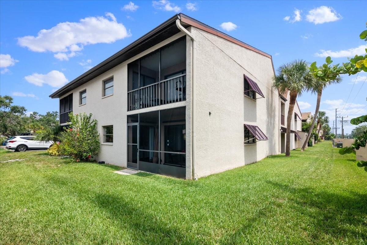 End Unit with private back yard and with 2nd Ring Camera.