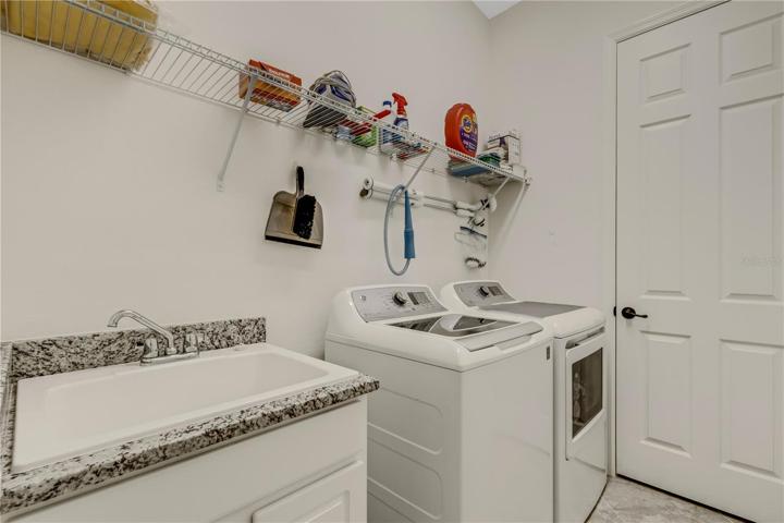 Washer/Dryer.  Door to garage