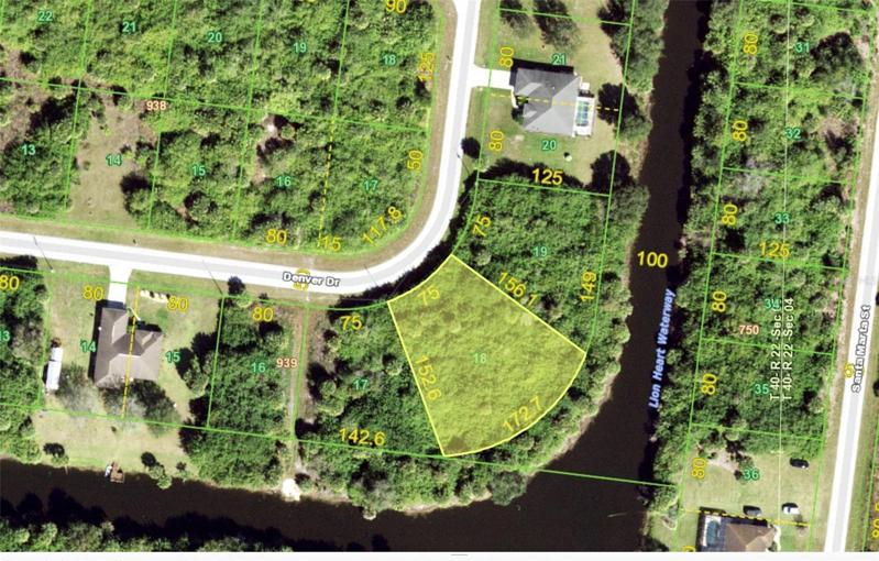 Aerial view of lot