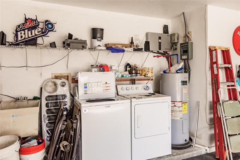 LAUNDRY AREA IN GARAGE