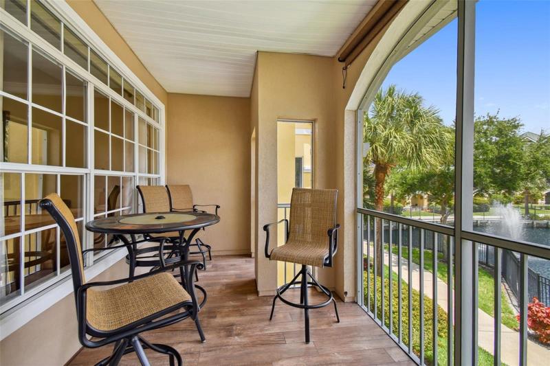 Outdoor living on the covered screened Patio