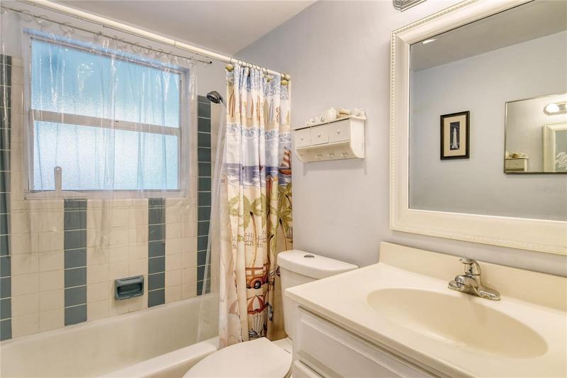 Guest bathroom in hallway