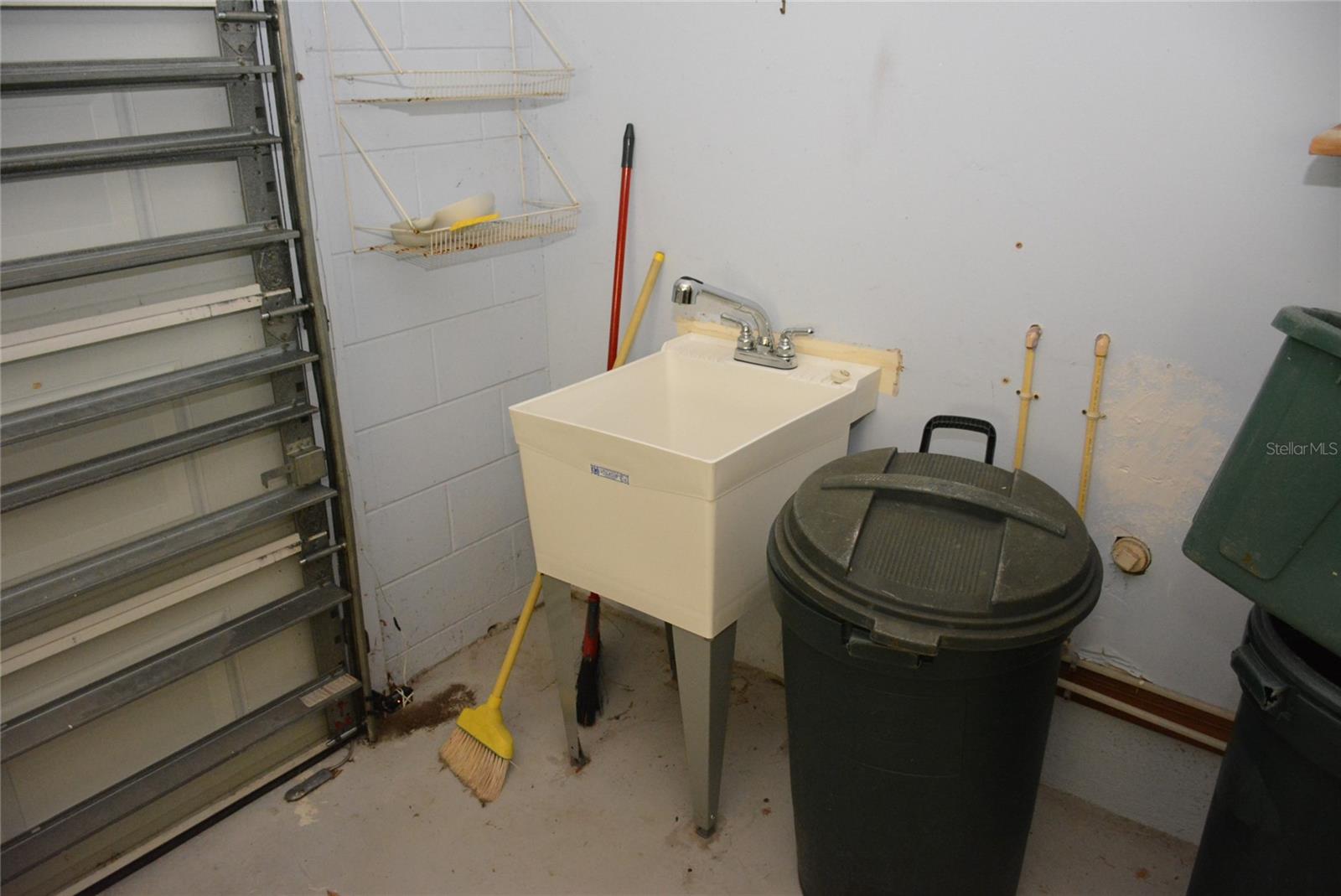 Utility sink in garage