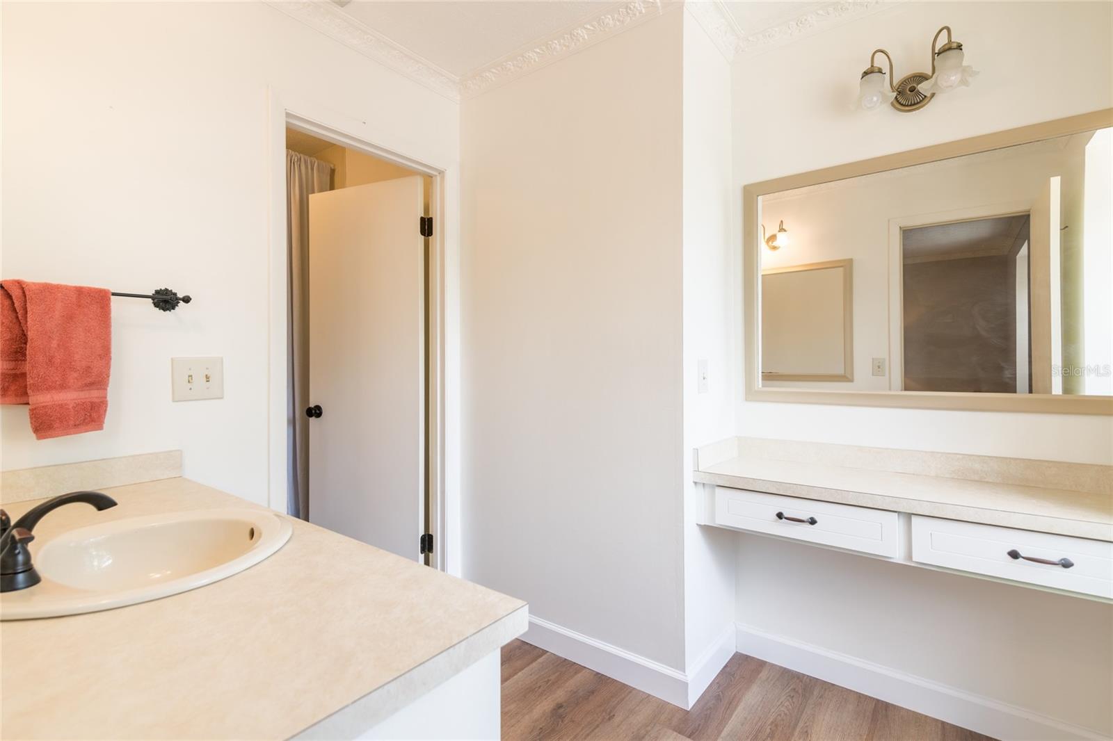 Master bathroom. New luxury vinyl floors.