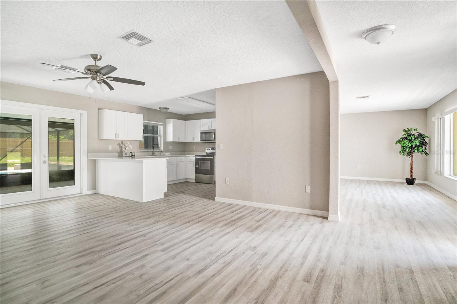 Upgraded laminate wood floors throughout.