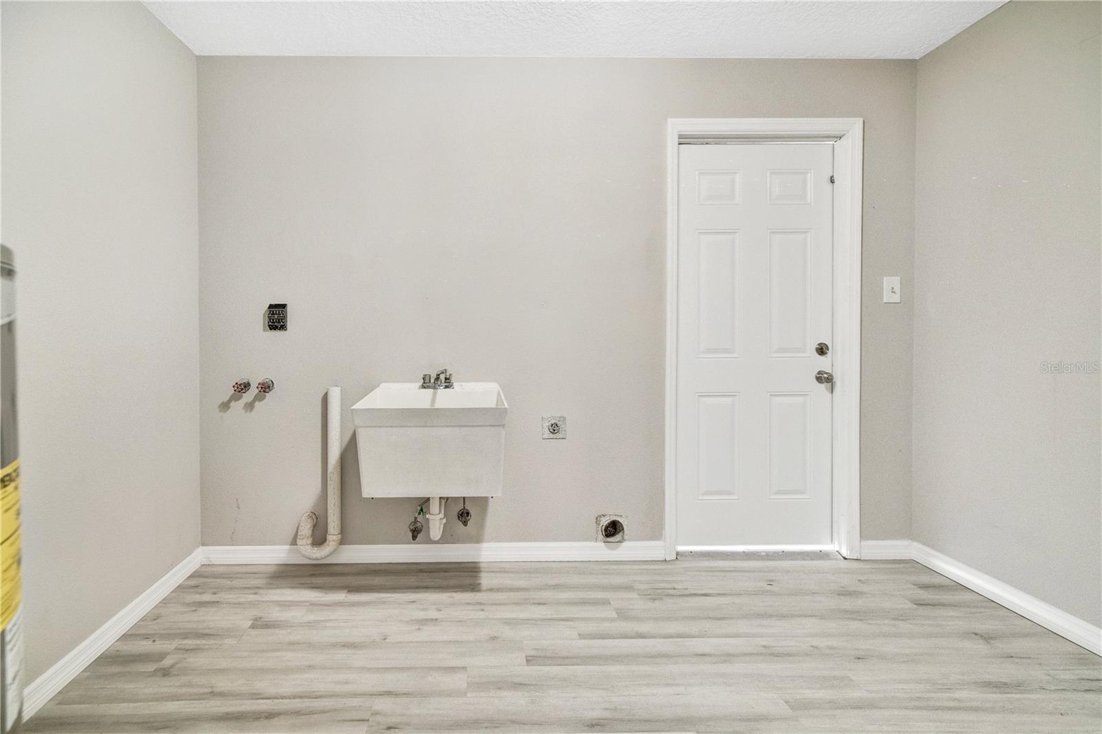 Interior laundry room
