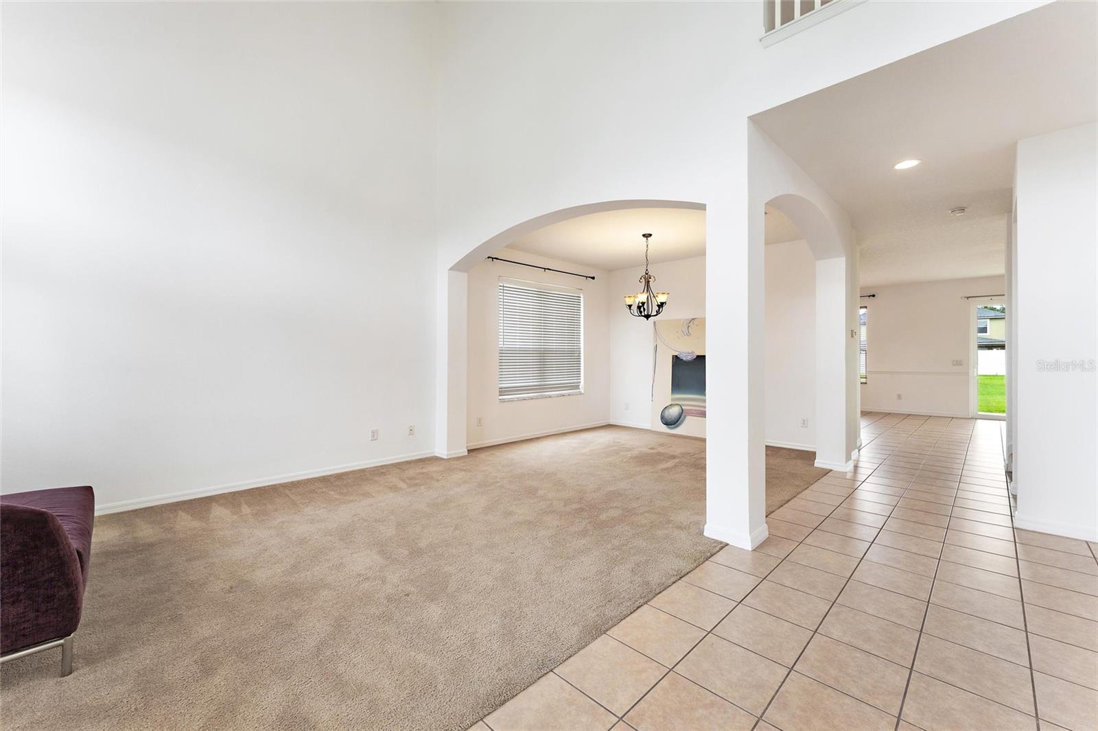 Formal living room and formal dining room