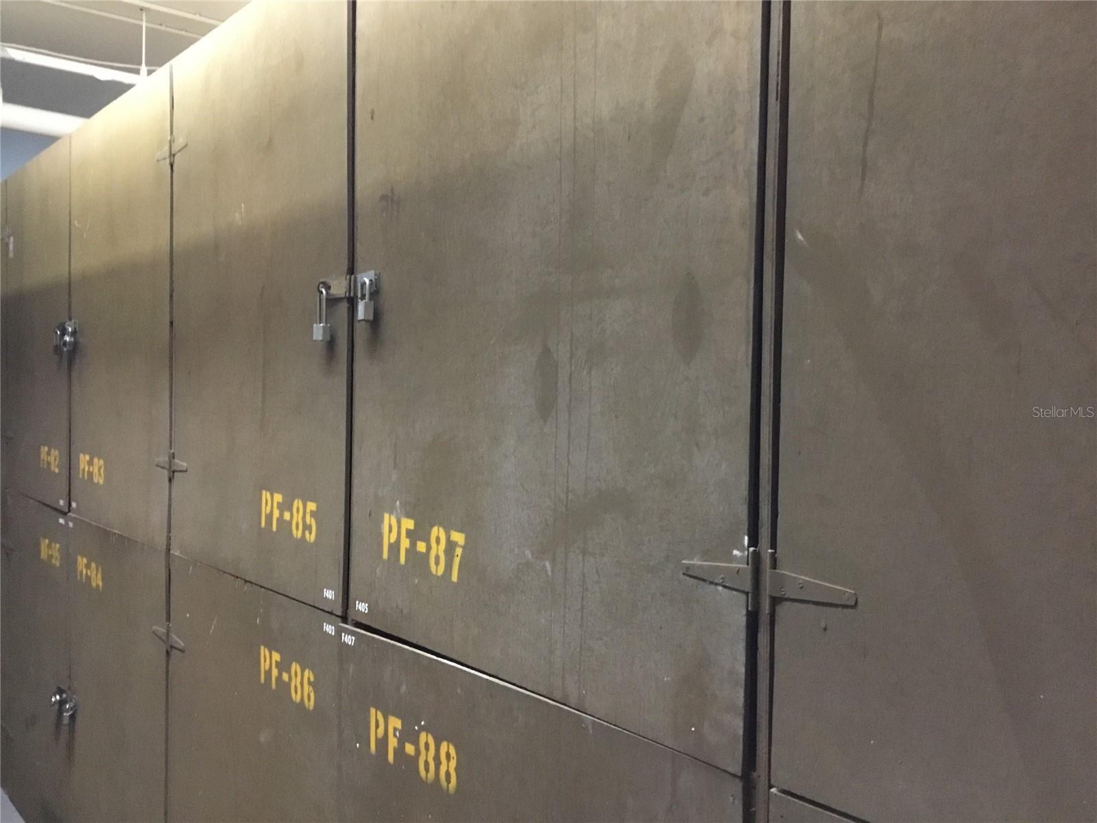 Assigned Storage Unit off Upper Level Parking Area