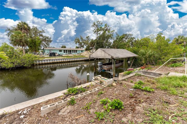 Covered boat lift.