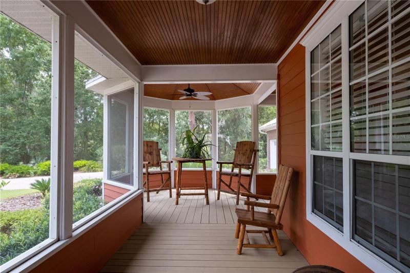 Wrap around patio