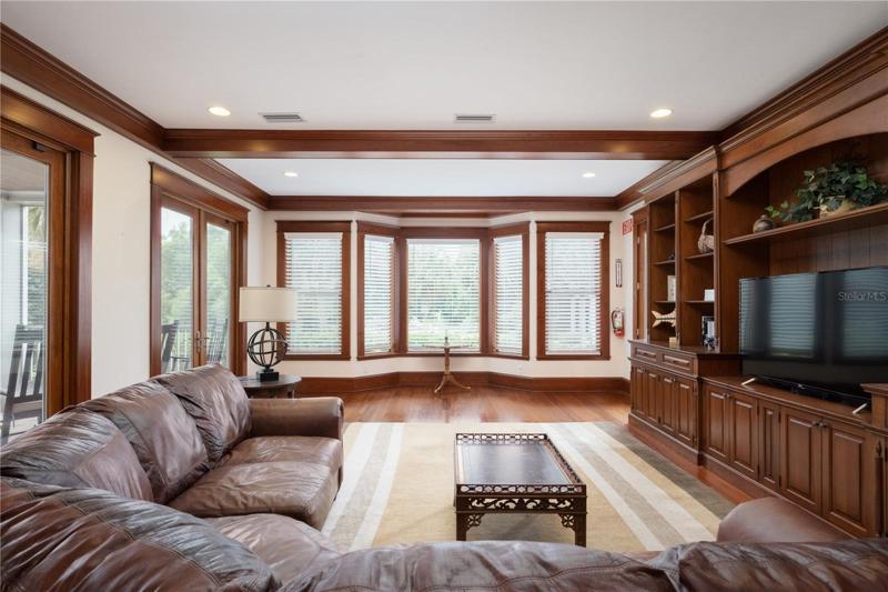Great room with built-ins