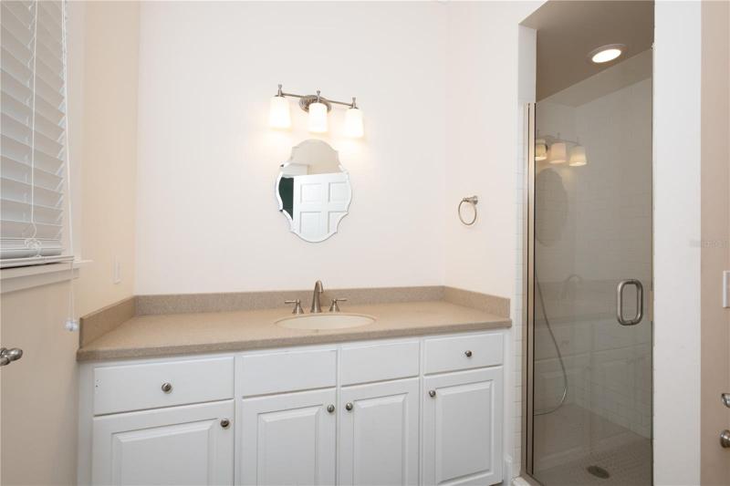 Pool house bathroom