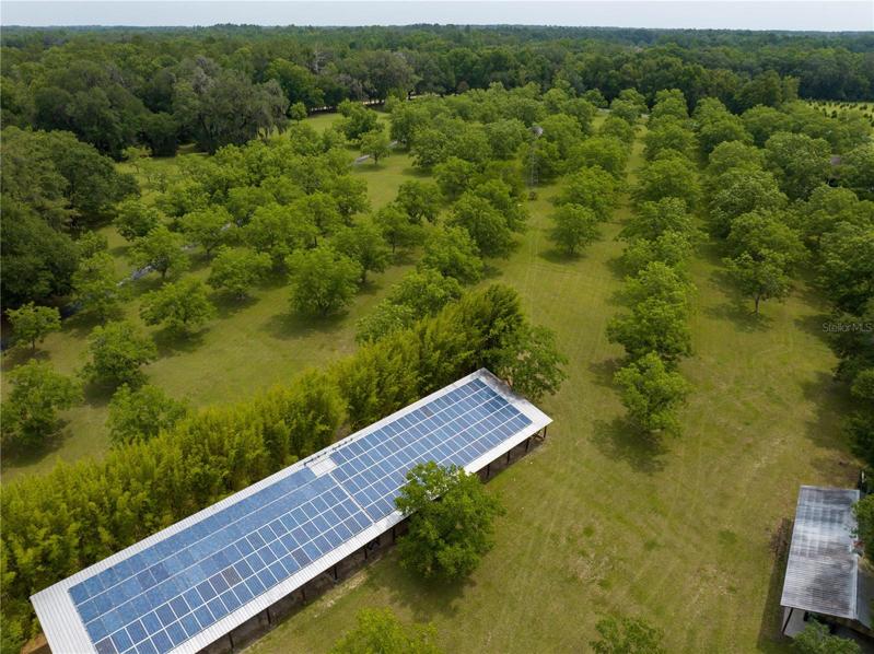 Solar panels on pole barn