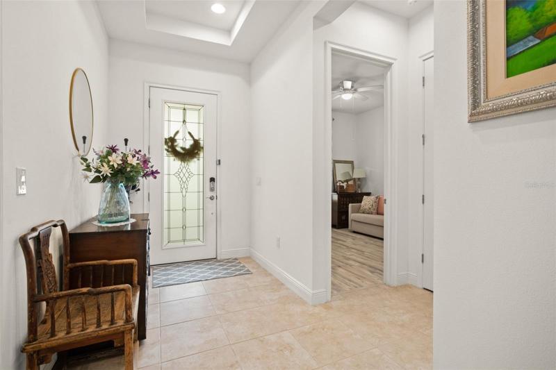 Spacious, light-filled entryway.