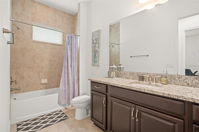Enjoy a full bath directly across from the front bedroom.