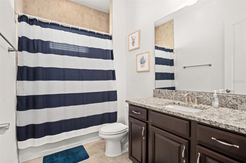 Shared bath for bedrooms 2 & 3.