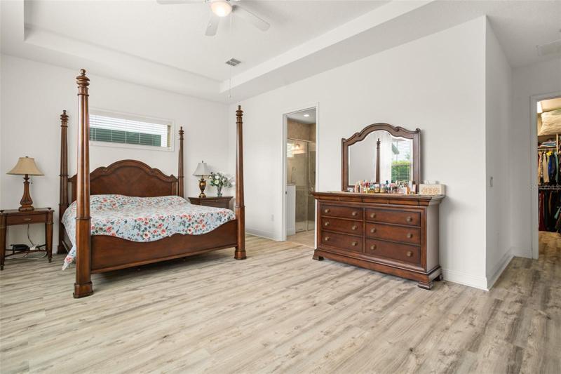 Oversized Master Suite just off the family room.