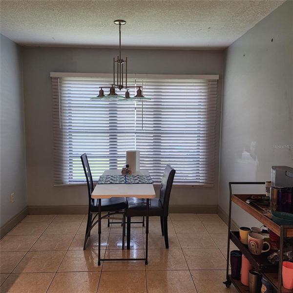 Dinette area with designed lighting