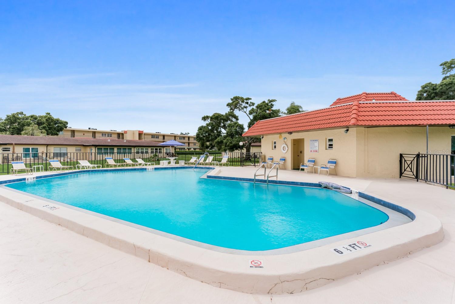 Clubhouse and pool for Villa Capri