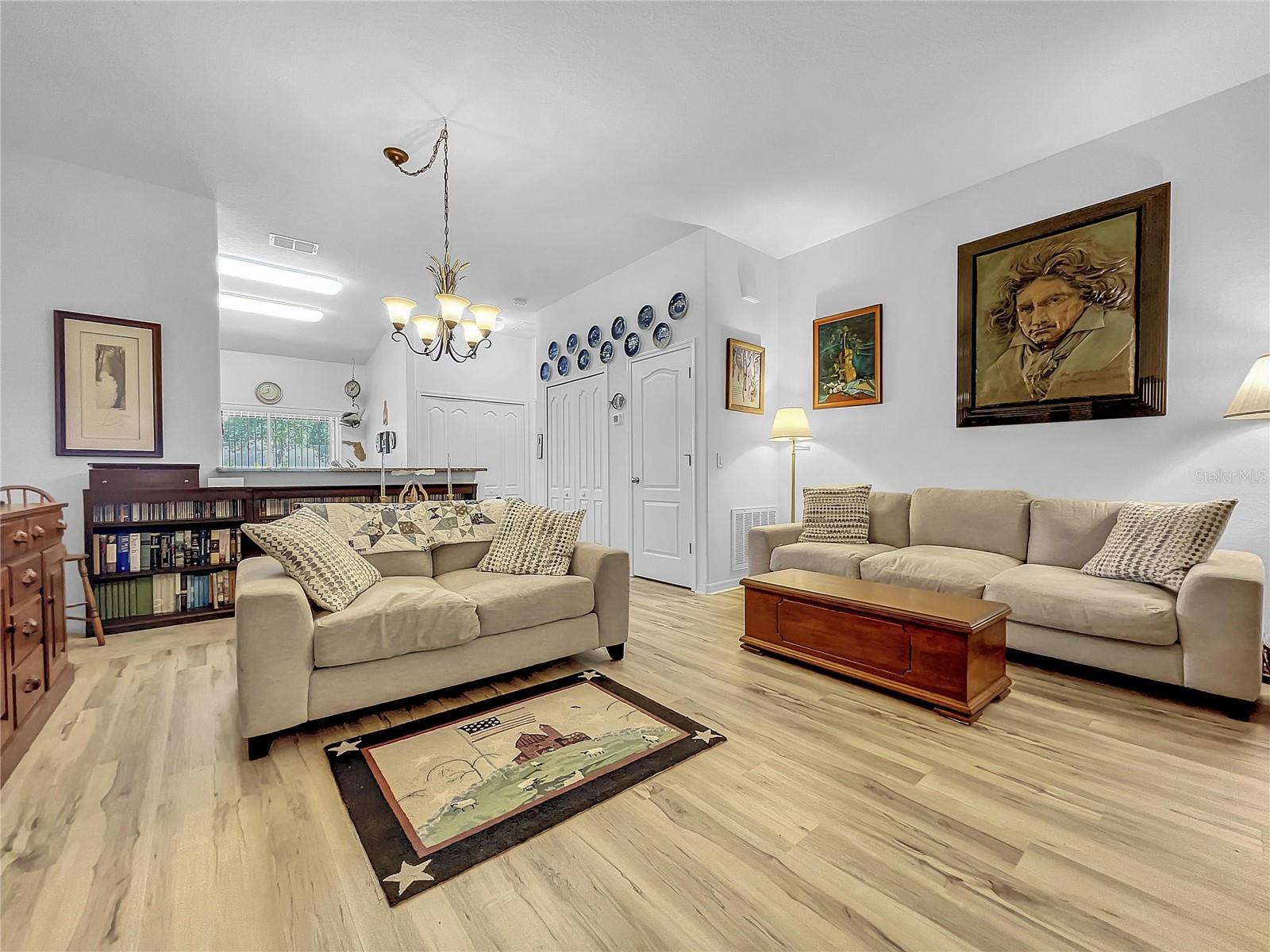 Luxury Wood Vinyl flooring adds to the decor