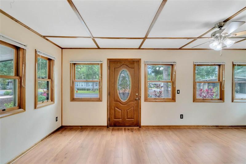 Built in bar looking into dining room