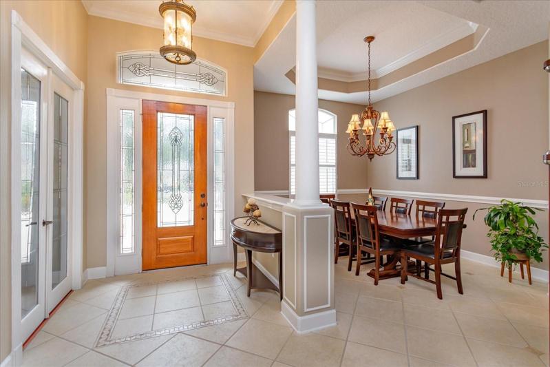 Foyer and dining room