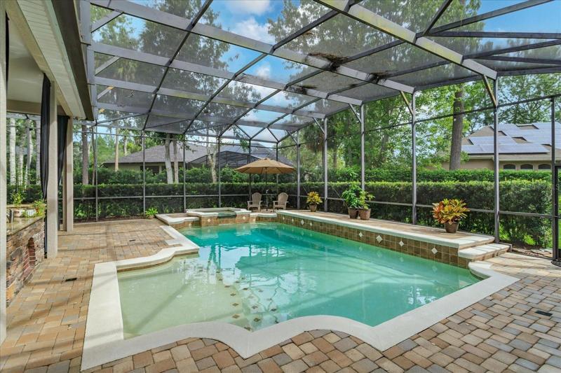 Heated saltwater pool
