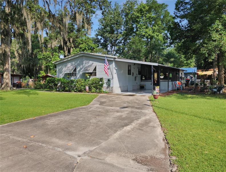 Front View w/covered carport