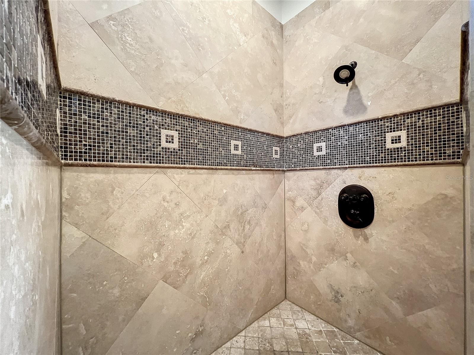 walk in shower in downstairs master bathroom